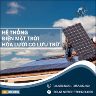 HỆ THỐNG ĐIỆN MẶT TRỜI HÒA LƯỚI CÓ LƯU TRỮ