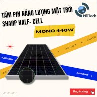 Tấm Pin Năng Lượng Mặt Trời Sharp Half-cell Mono 440W