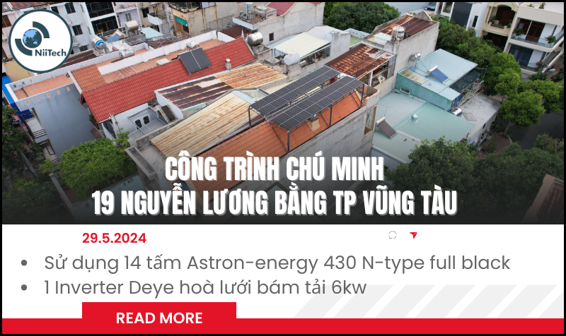 Dự án điện năng lượng mặt trời Chú Minh - 19 Nguyễn Lương Bằng, TP Vũng Tàu 