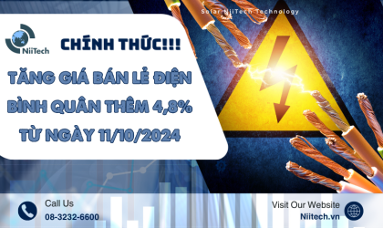 Chính thức tăng giá bán lẻ điện bình quân thêm 4,8% từ ngày 11/10