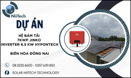 Hệ bám tải 7kwp Jinko và  inverter 6.5 kw Hypontech Biên Hòa Đồng Nai