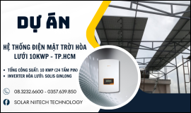 HỆ THỐNG ĐIỆN MẶT TRỜI HÒA LƯỚI 10KWP - QUẬN THỦ ĐỨC - TP.HCM