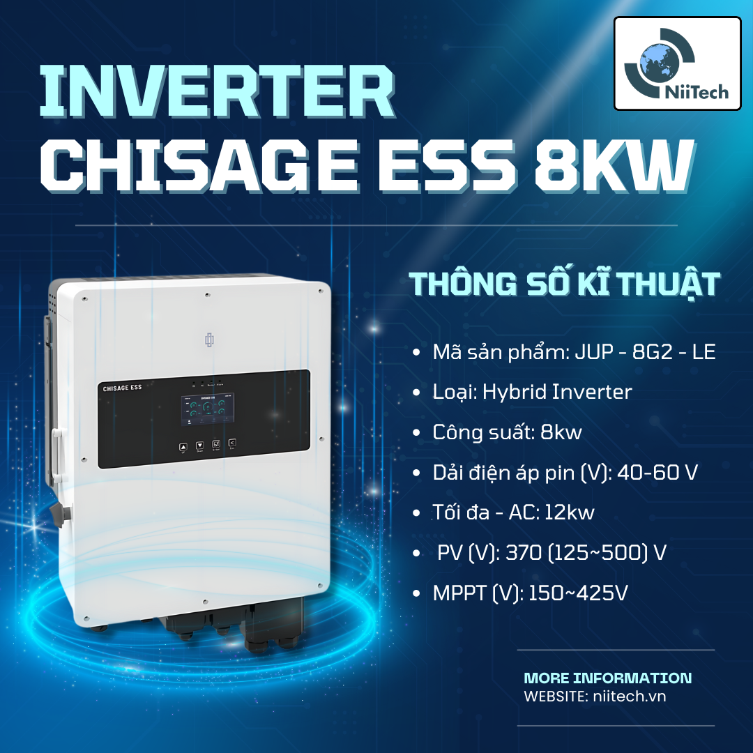 INVERTER CHISAGE ESS 8KW 1PHA HYBRID JUP 8G2 LE INVERTER CHISAGE ESS 8KW 1PHA HYBRID JUP 8G2 LE